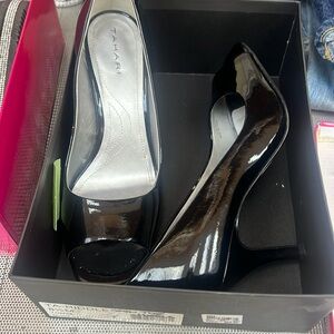 Tahari black shoes.